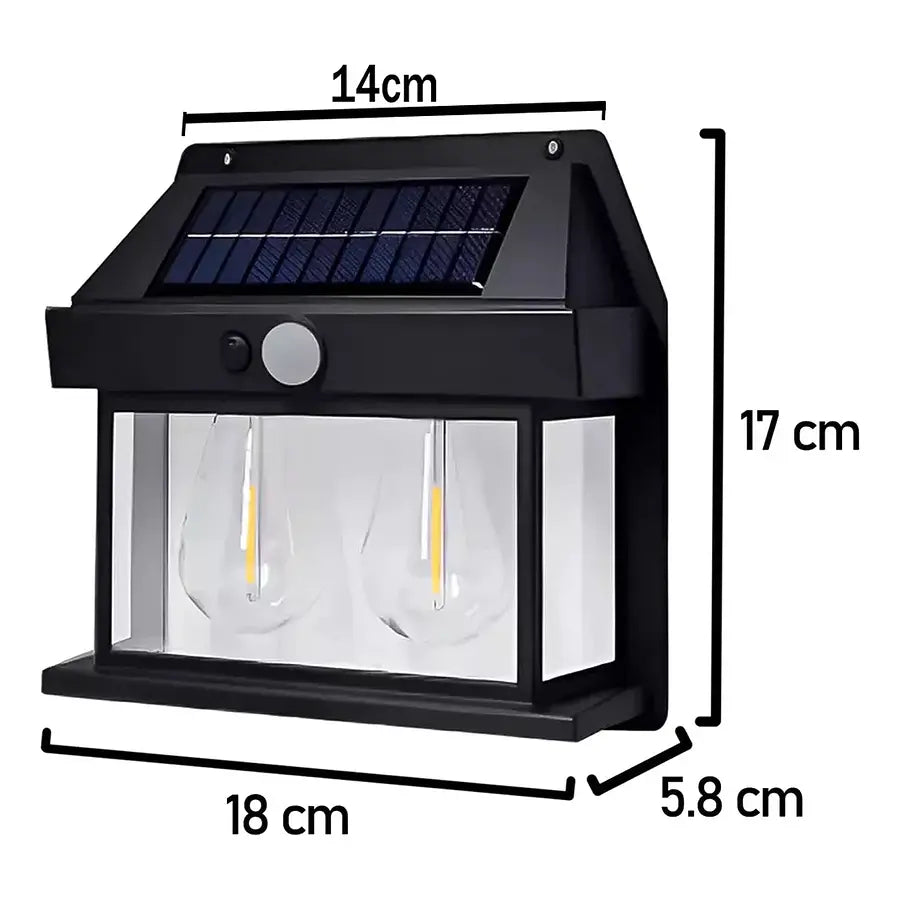 Apliqué Solar Impermeable con Sensor 2 Led