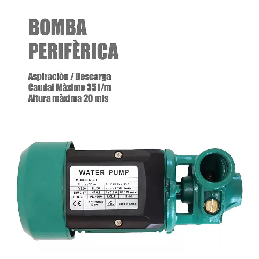 Bomba Periferica 0.5 HP 35L/min